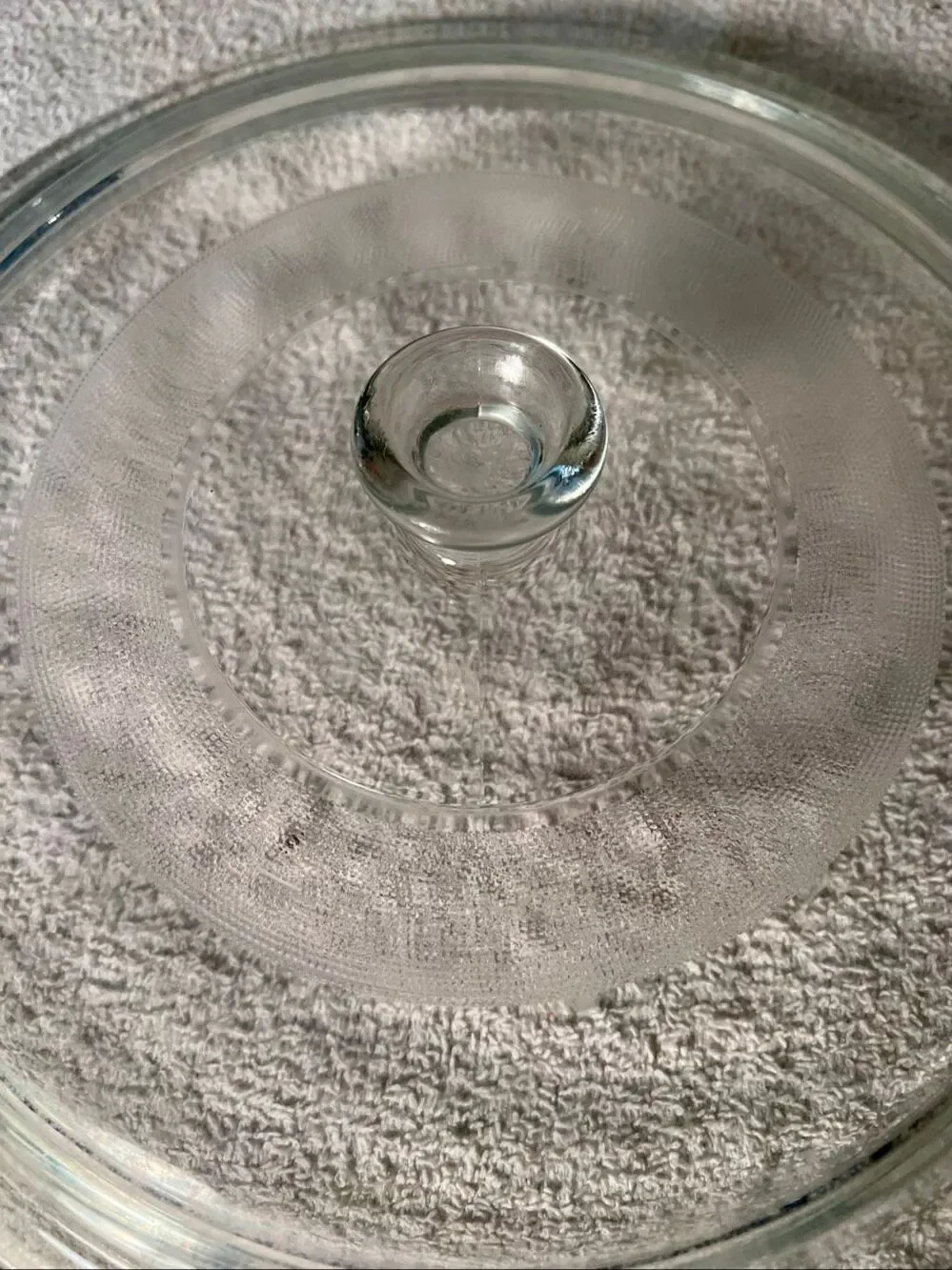 Vintage Pyrex Round Clear Glass Replacement Lid; Marked Mexico15 Large No Cracks